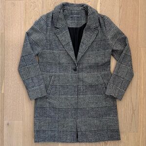 Women's Wool Blend Plaid Coat